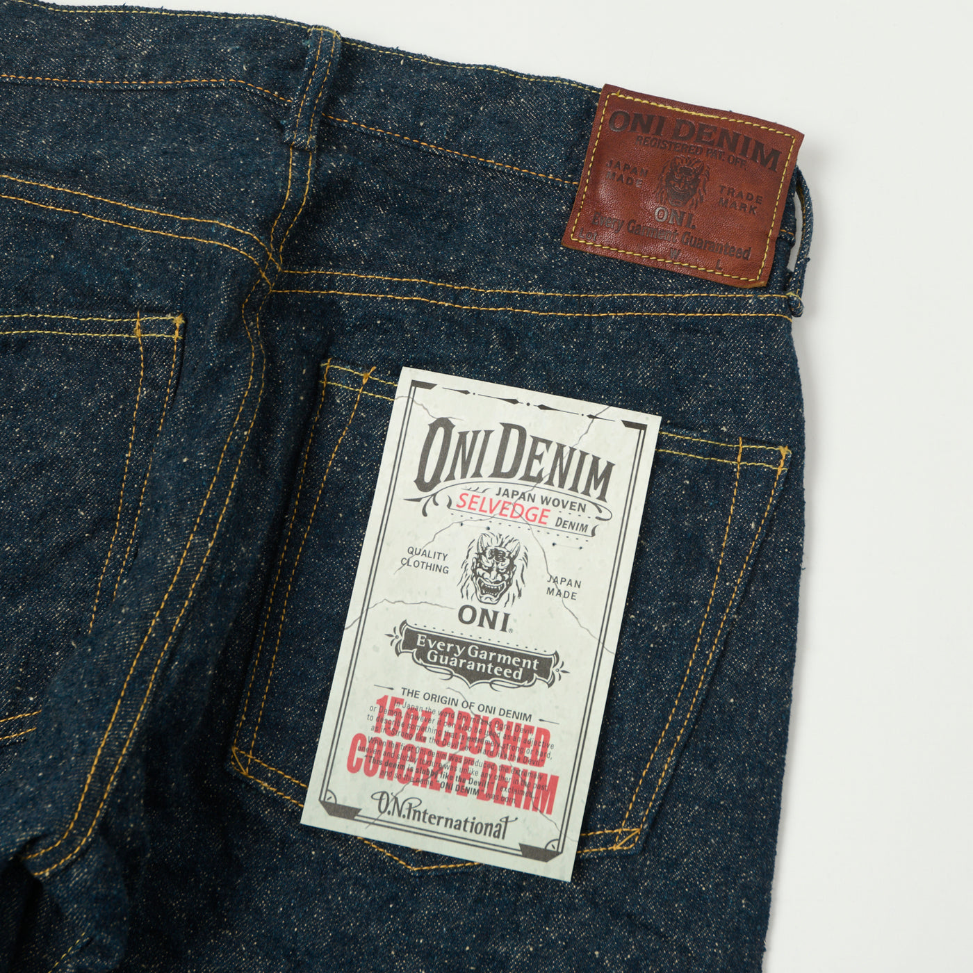 ONI Denim 246-CCD Kabuki 'Crushed Concrete Denim' 15oz Relaxed Tapered Jean - One Wash