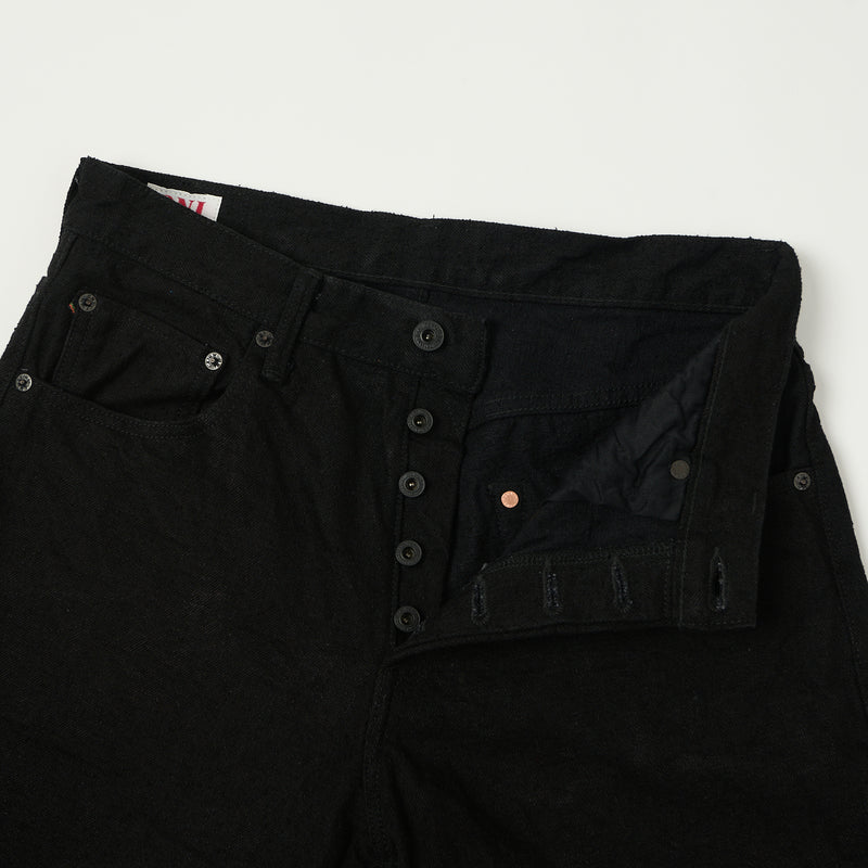 ONI 222-CCDBKBK 'Crushed Concrete Denim' 15oz Extra Wide Straight Jean - Black