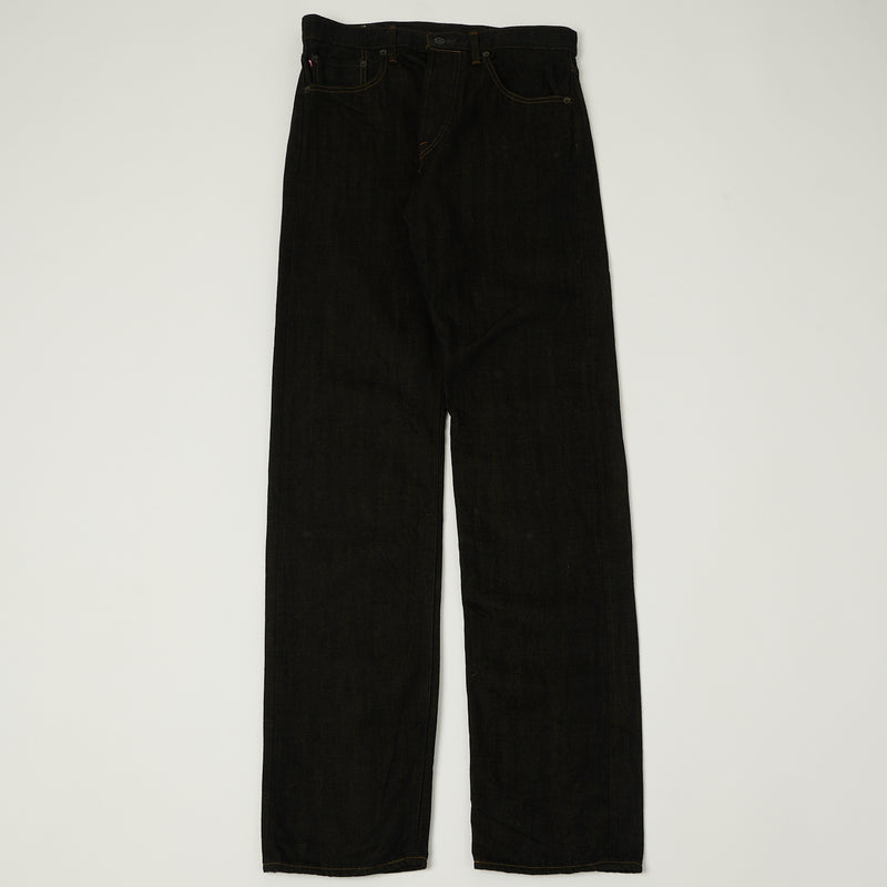 ONI 246-BKOL 12.5oz Black x Olive Relaxed Tapered Jean - One Wash