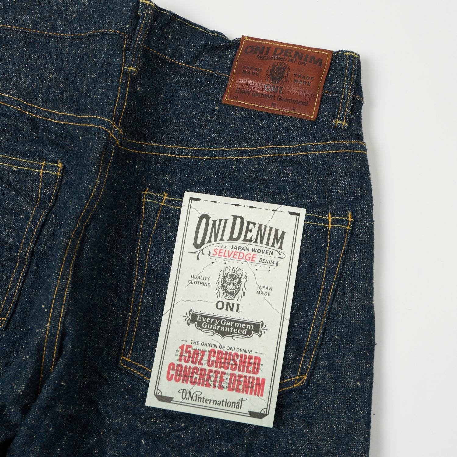 ONI Denim 266-CCD Kabuki 'Crushed Concrete Denim' 15oz Regular Straight Jean - One Wash