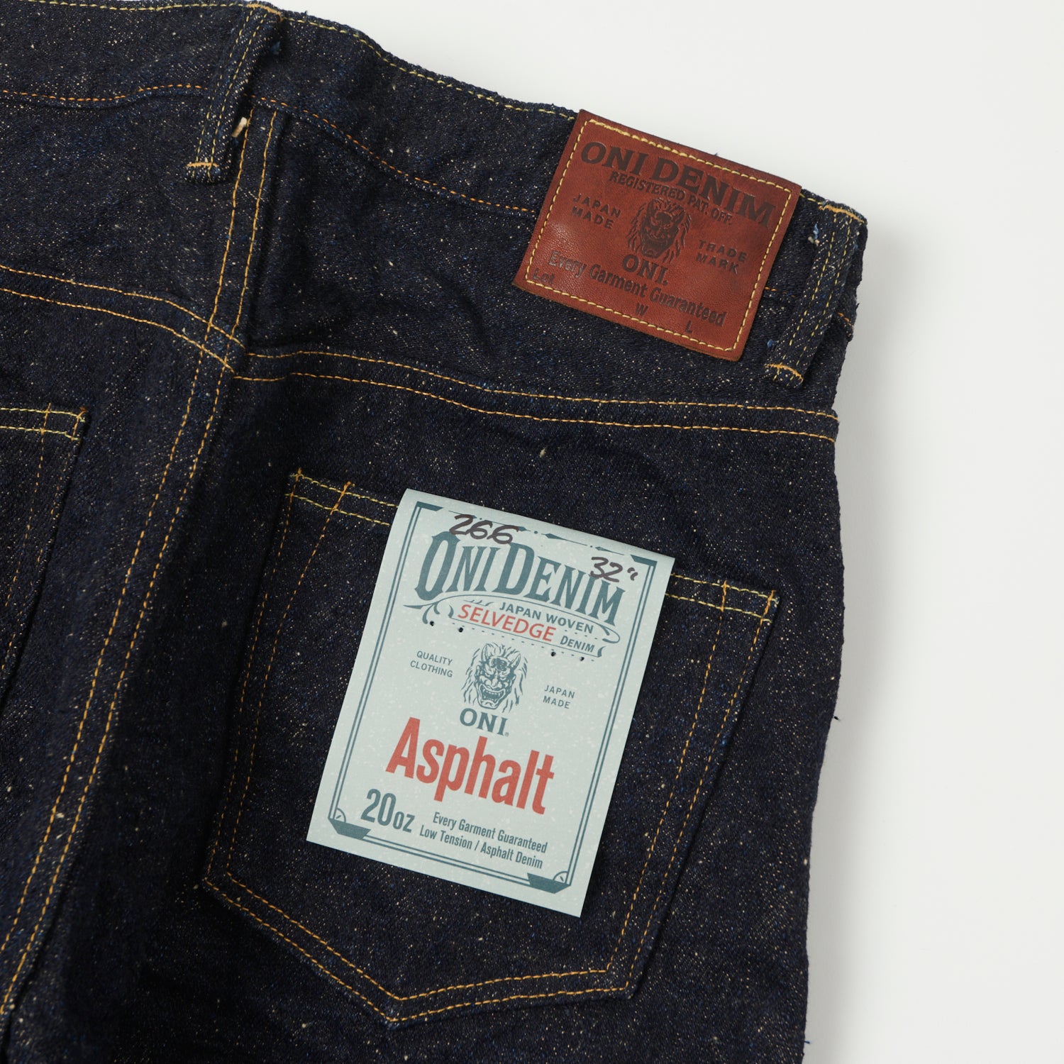 ONI Denim 266 'Asphalt' 20oz Wide Straight Jean - One Wash