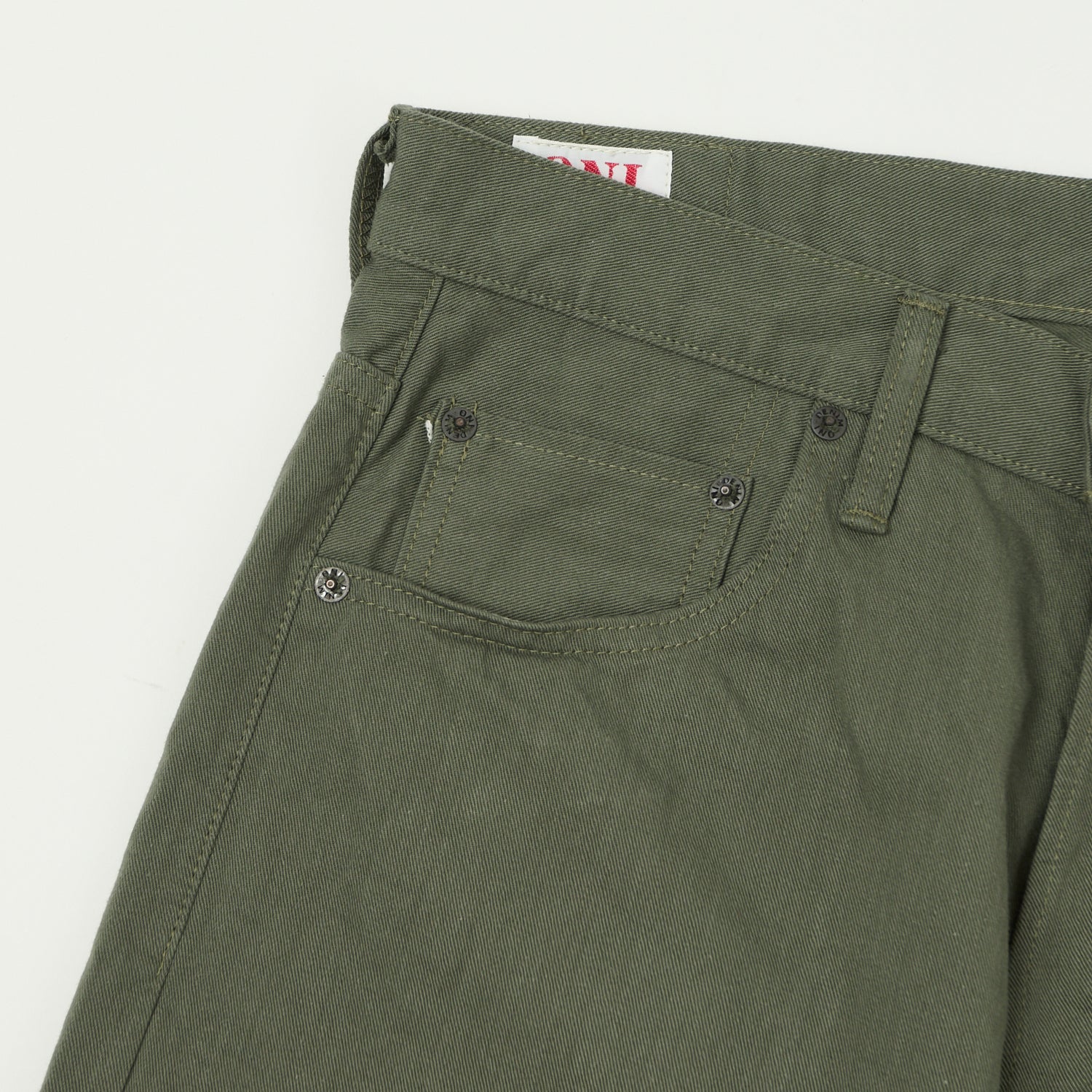 ONI Denim 266SVC-GOL Chino Cloth Regular Straight Jean - Grey/Olive