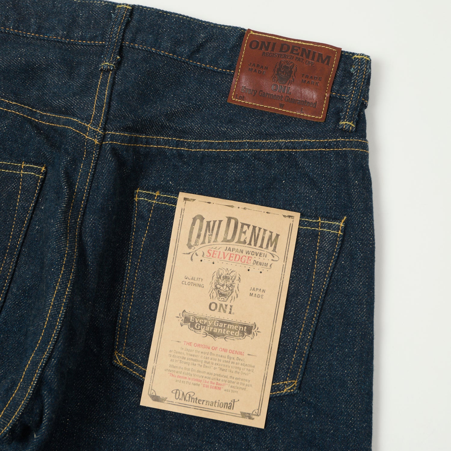 ONI Denim 266ZR-ECRU 'Secret Denim Ecru Weft' 20oz Wide Straight Jean - One Wash