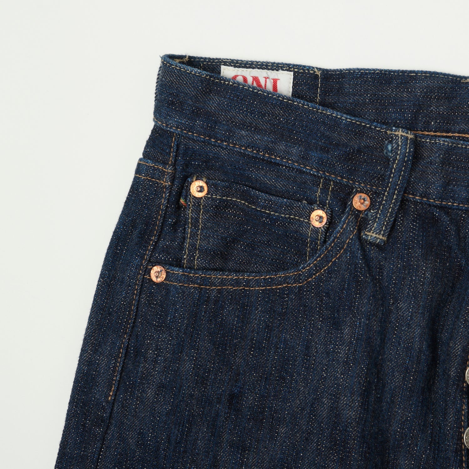 ONI Denim 266 Kase 16oz Natural Indigo 'Kabuki' Selvedge Wide Straight Jean - One Wash