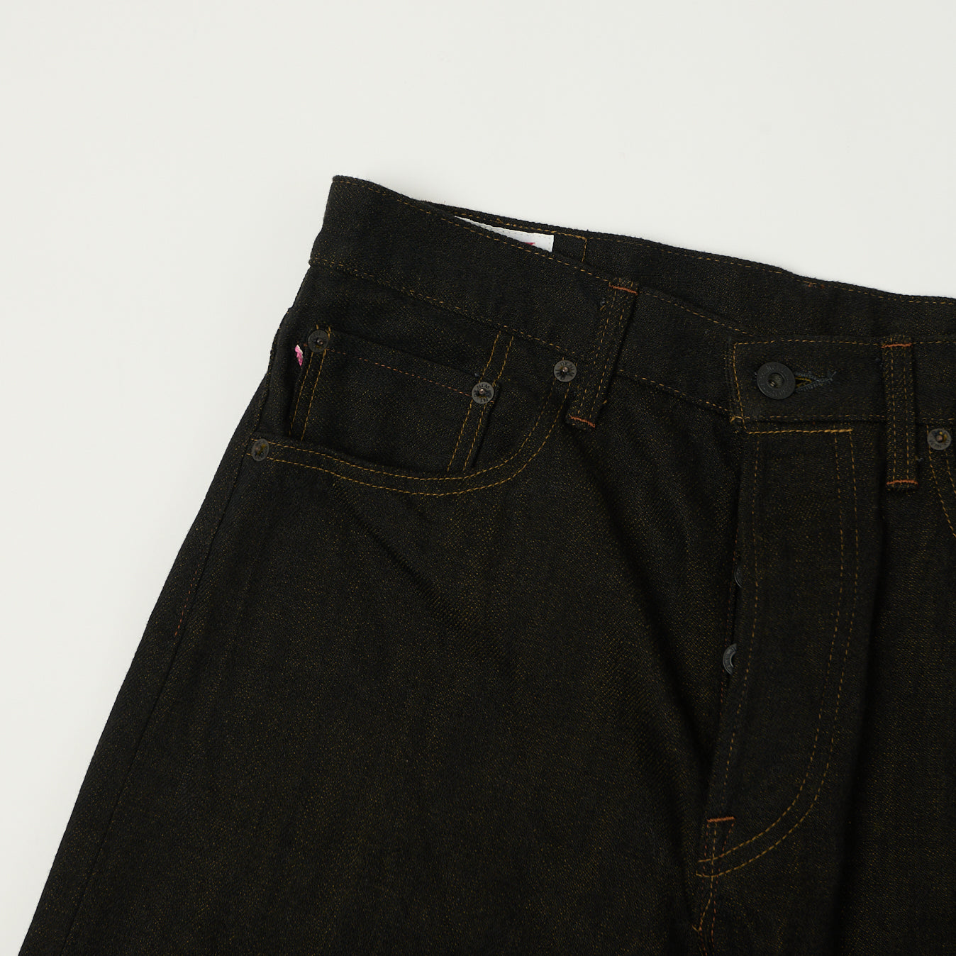 ONI Denim 246-BKOL 12.5oz Black x Olive Relaxed Tapered Jean - One Wash