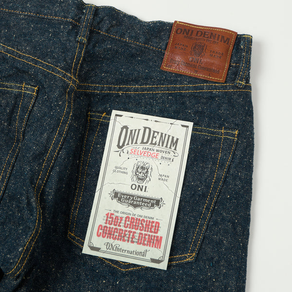 ONI 288-CCD Kabuki 'Crushed Concrete Denim' 15oz Regular Straight Jean - One Wash