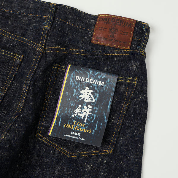 ONI 288-Kasuri 17oz Loose Straight Jean - One Wash