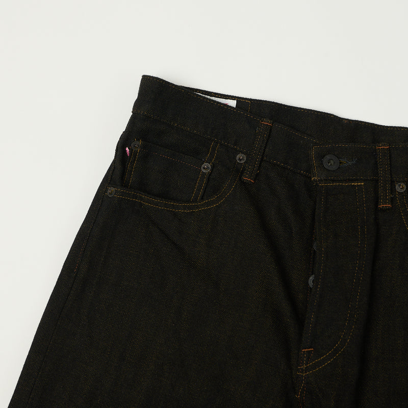 ONI 246-BKOL 12.5oz Black x Olive Relaxed Tapered Jean - One Wash