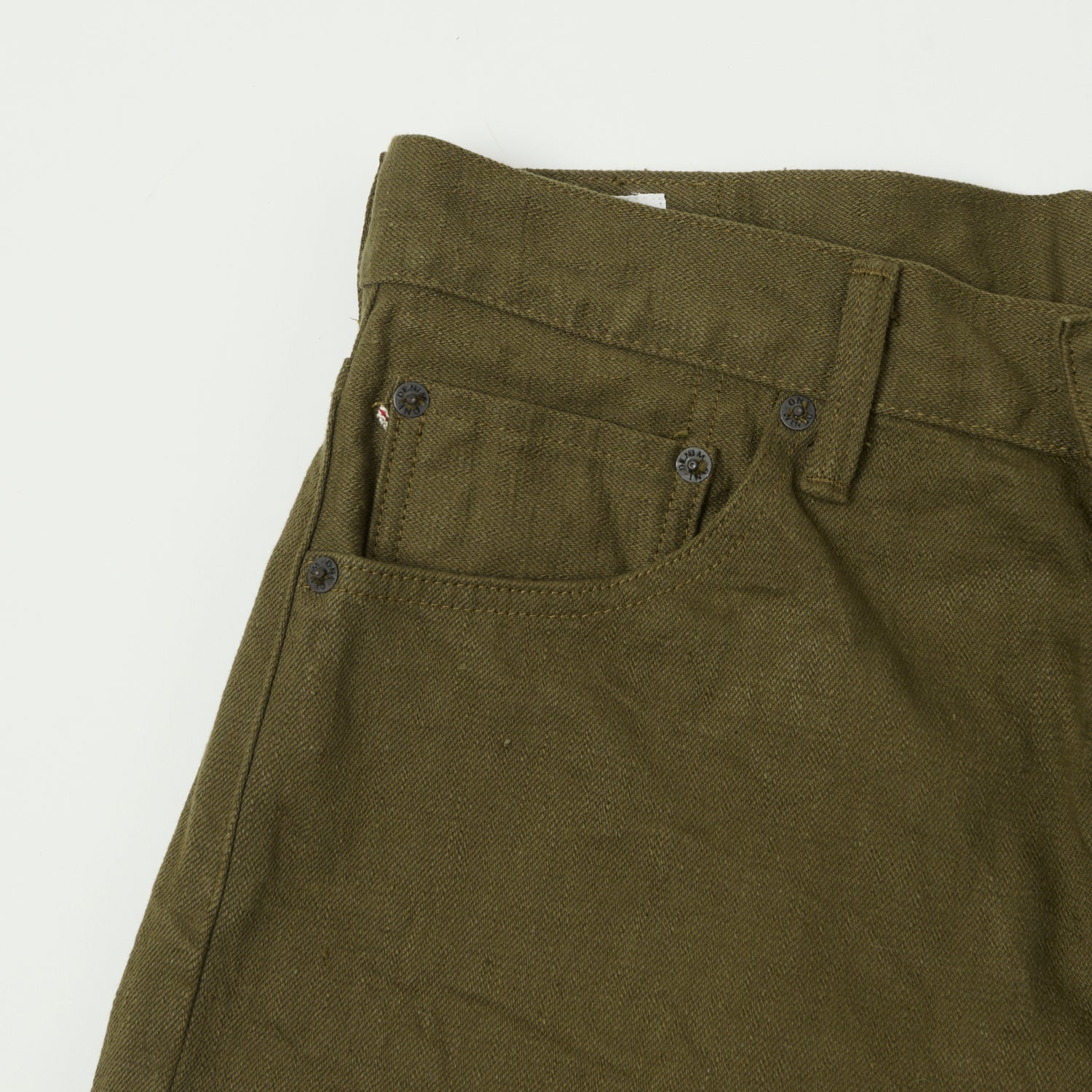 ONI Denim 246-OLOL 'Warp and Weft' 12oz Relaxed Tapered Jean - Olive One Wash