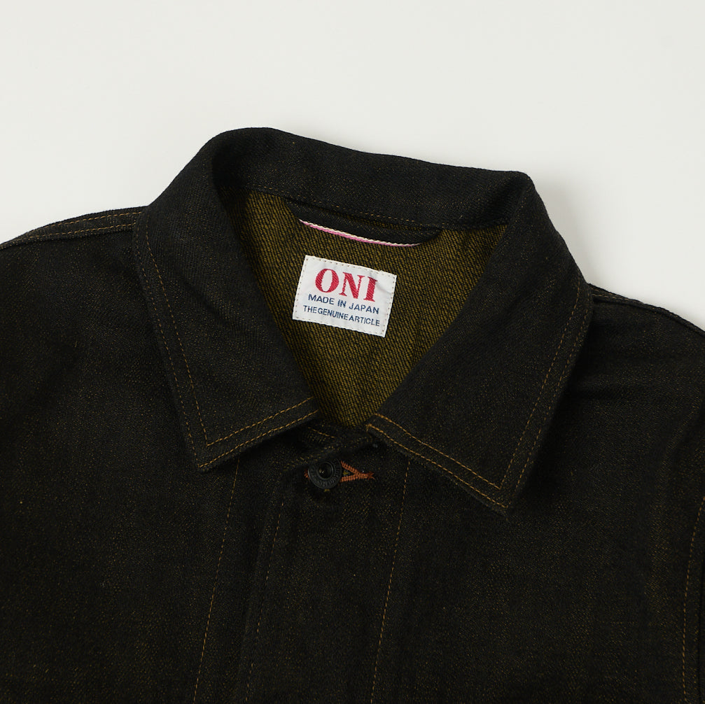 ONI Denim 03100-BKOL 12.5oz Black x Olive Work Jacket - One Wash