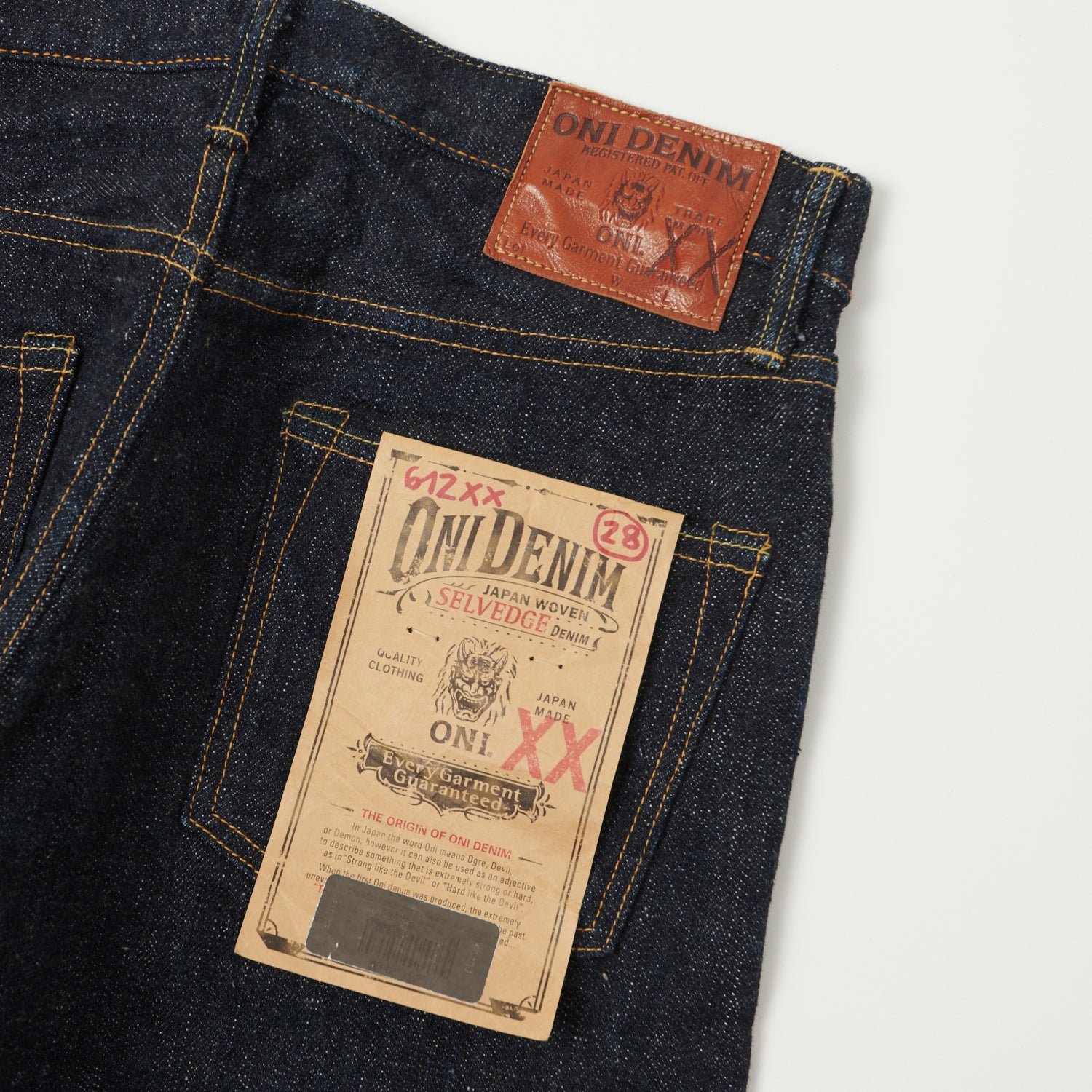 [未使用] ONI DENIM ONI-612XX ONI Denim 612XX 16.5oz Regular Tapered Jean - One Wash – SON OF A STAG
