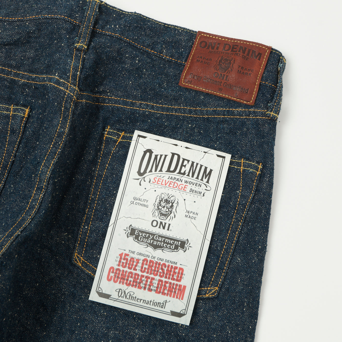 ONI Denim 622-CCD 'Crushed Concrete Denim' 15oz Regular Tapered Jean - One Wash