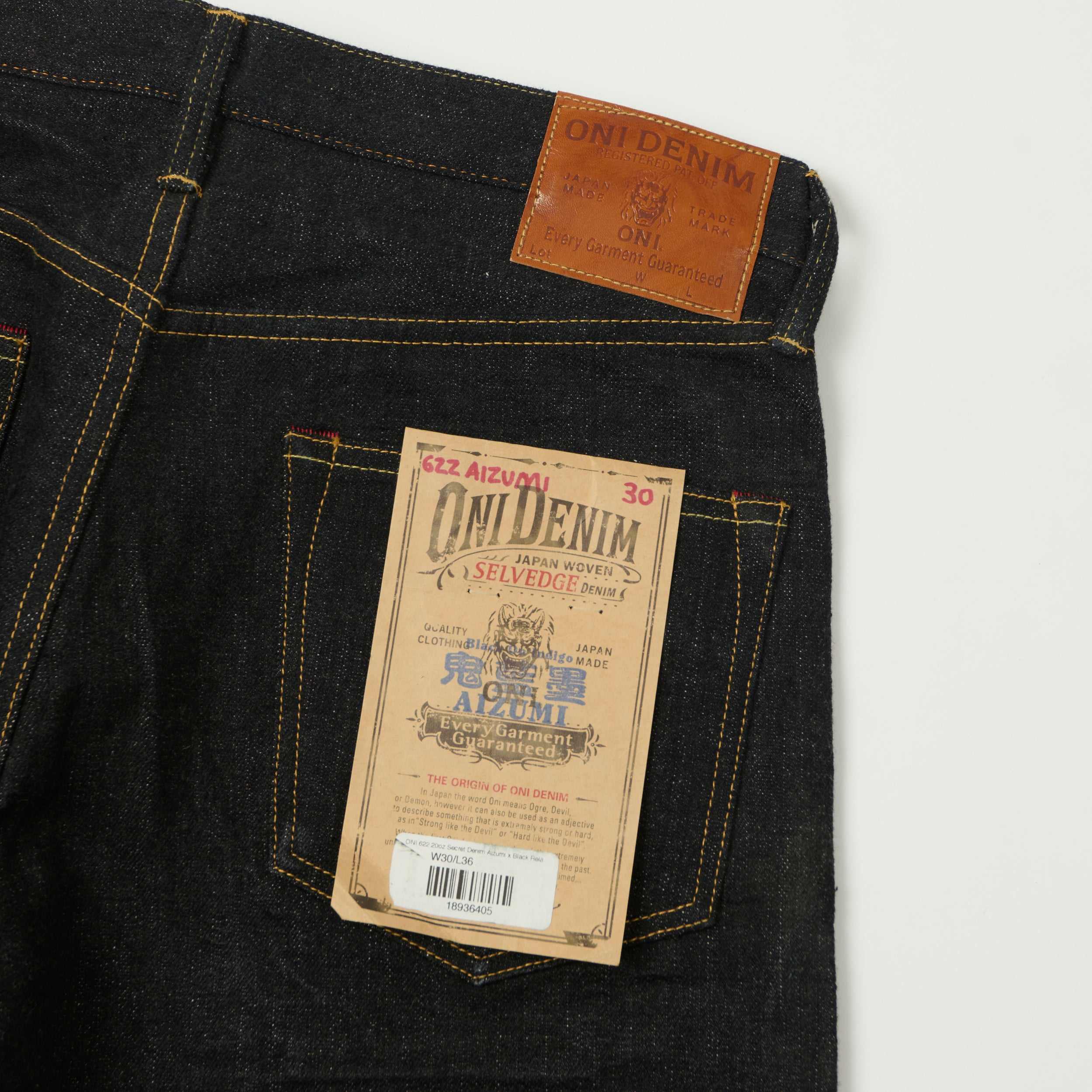ONI Denim 622 Aizumi 16oz Regular Tapered Jean - Raw – SON OF A STAG