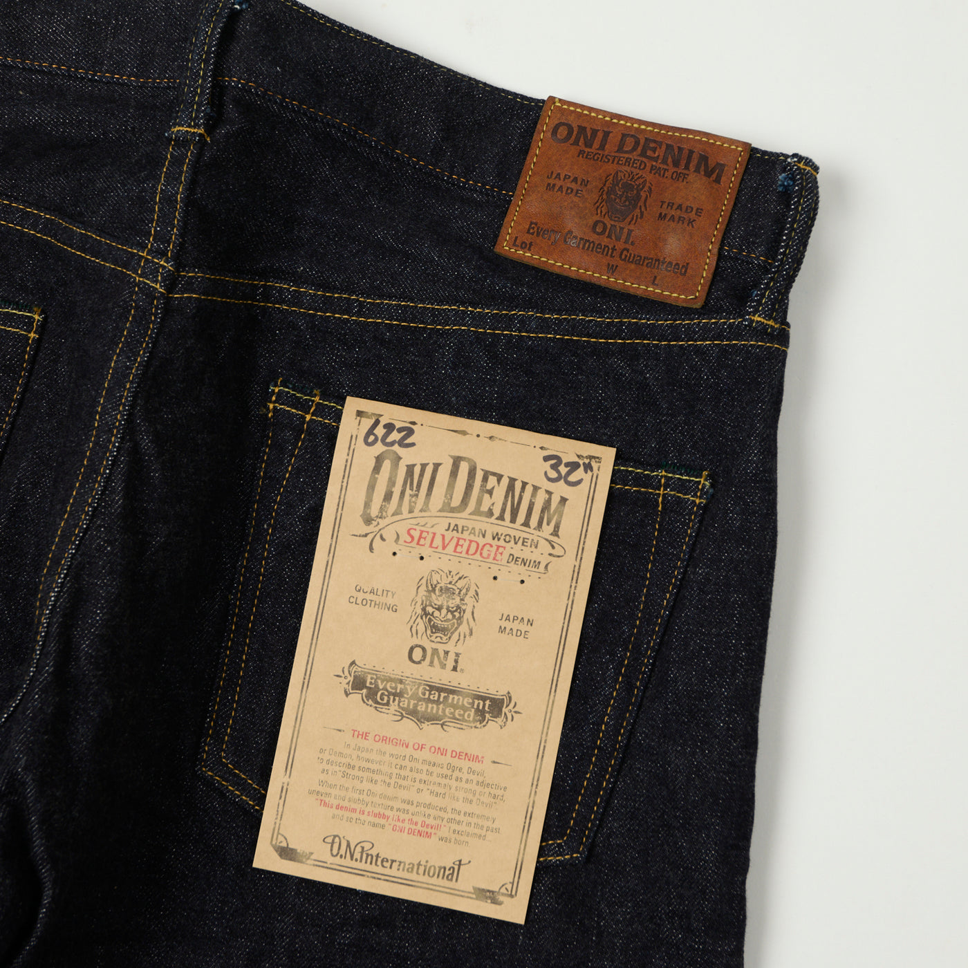 ONI Denim 622 15oz Regular Tapered Jean - One Wash