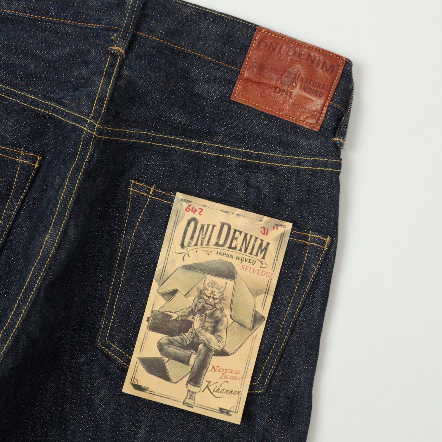 ONI Denim 642NIKHN 'Kihannen' Natural Indigo 18oz Regular Tapered Jean - One Wash