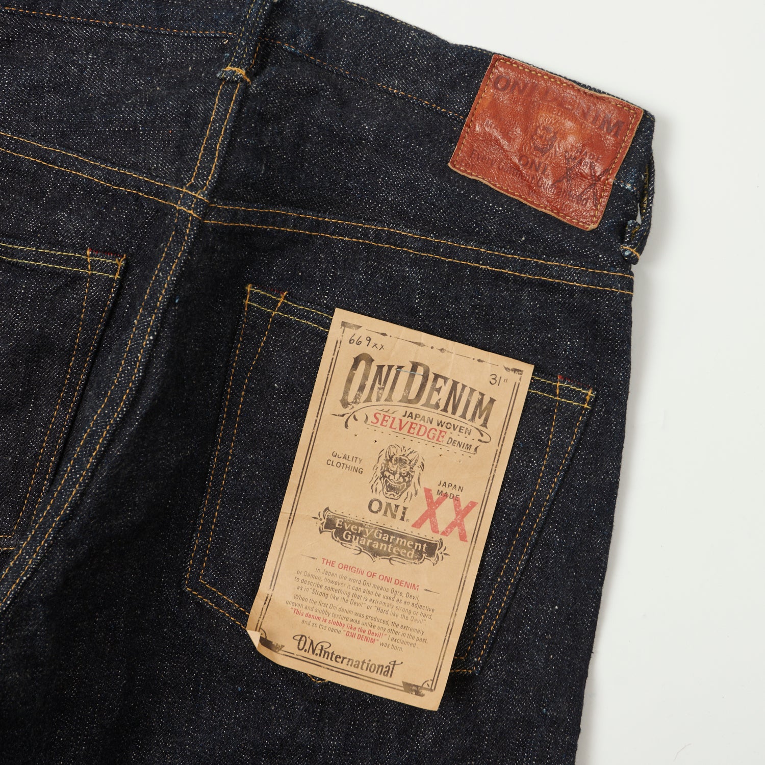 ONI Denim 669XX 16.5oz Regular Tapered Jean - One Wash