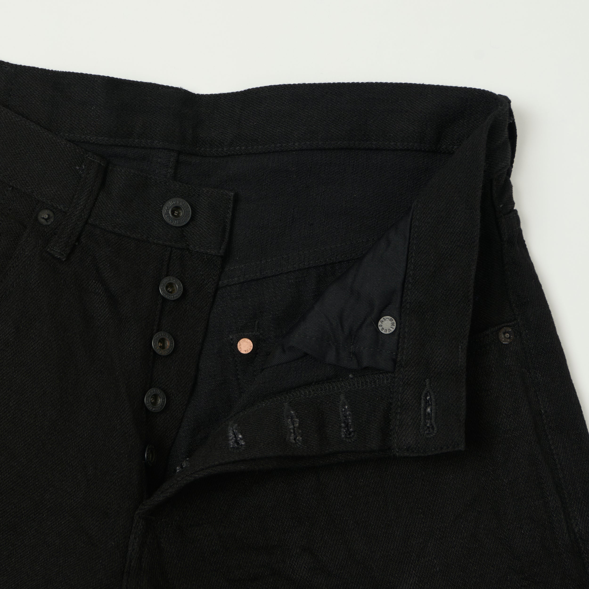 ONI Denim 689 Kiraku II 12oz Natural Indigo Slim Tapered Jean - Black One Wash