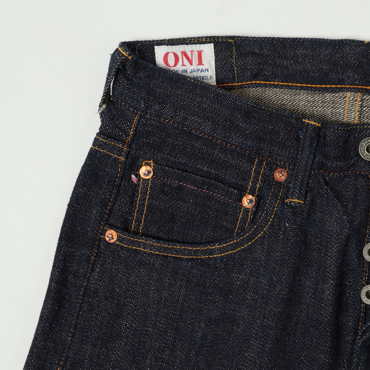 鬼デニム ONI-689 KIRAKU-II ブラック 29 日本製 ONI Denim 689 Kiraku II 12oz Natural Indigo Slim Tapered Jean