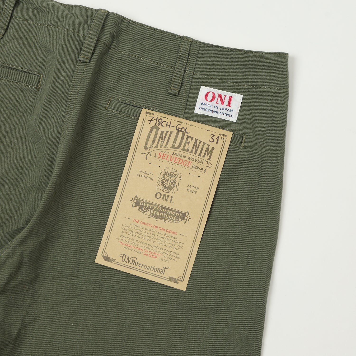 ONI 718CH-GOL Regular Straight Chino - Grey/Olive