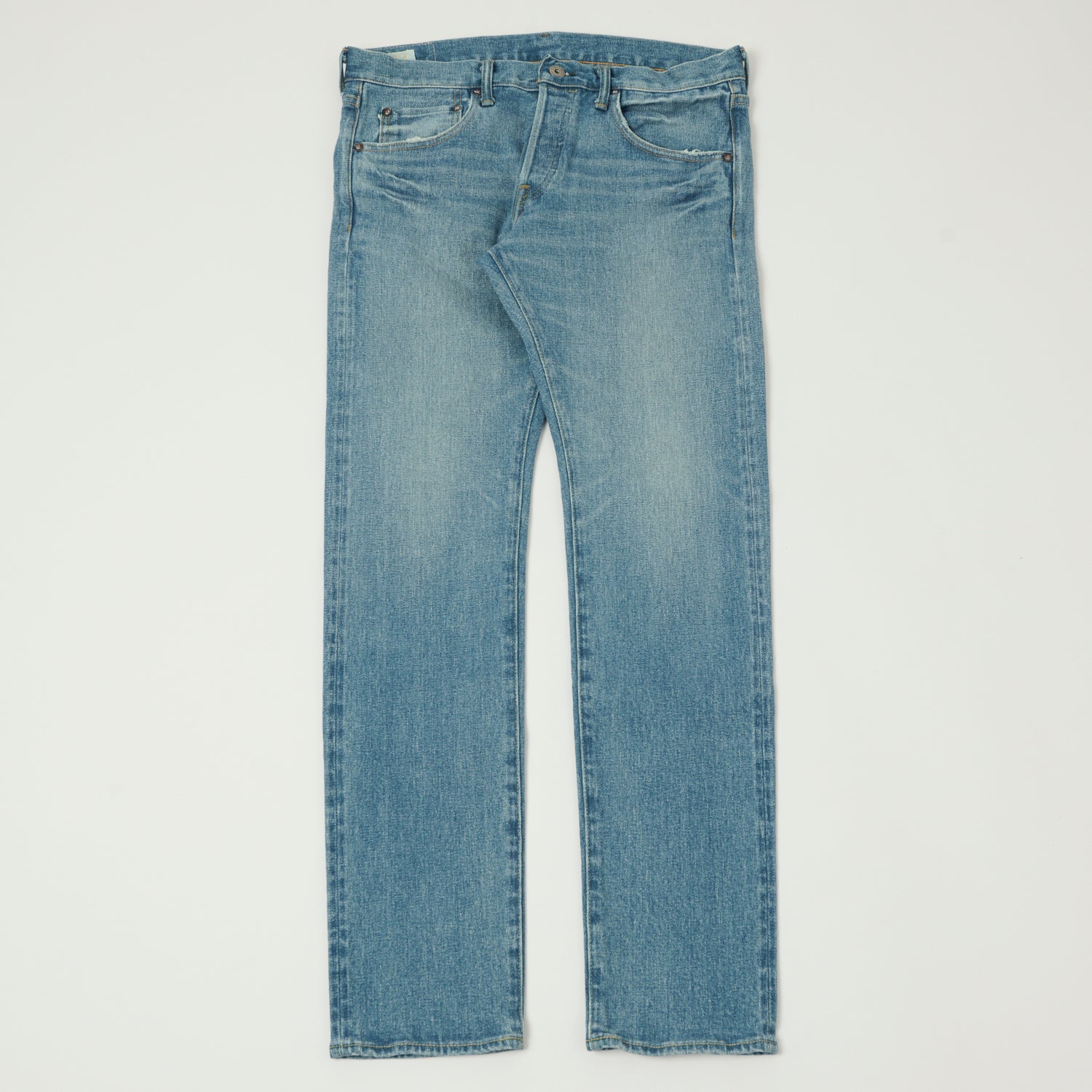 ONI Denim 121S Ishikawadai 15oz Slim Tapered Stretch Jean - Bleach Wash