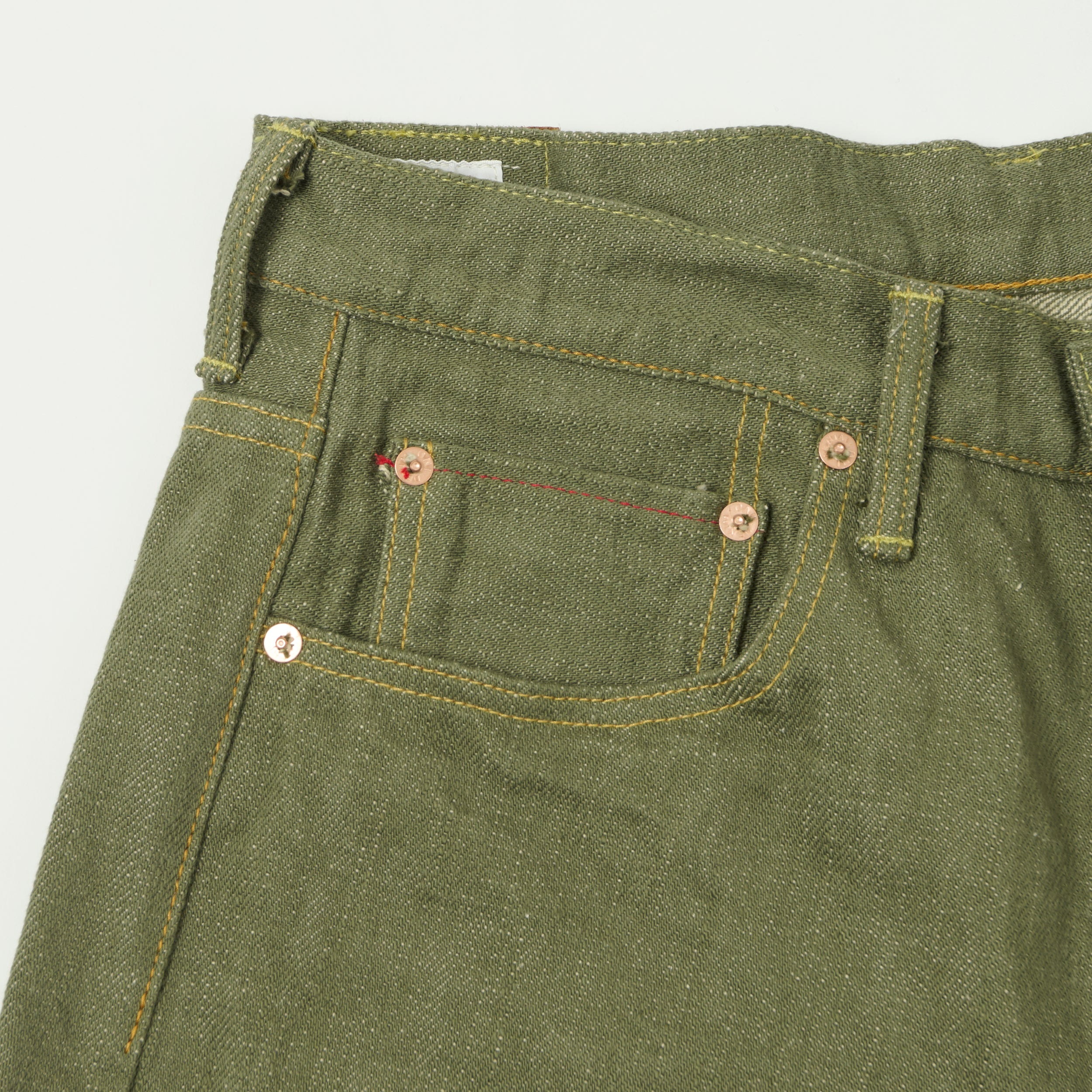 BMサ18◯●oliveページ●◯ ONI Denim 822-OLD18 18oz Extra Wide Tapered Jean - Olive – SON OF