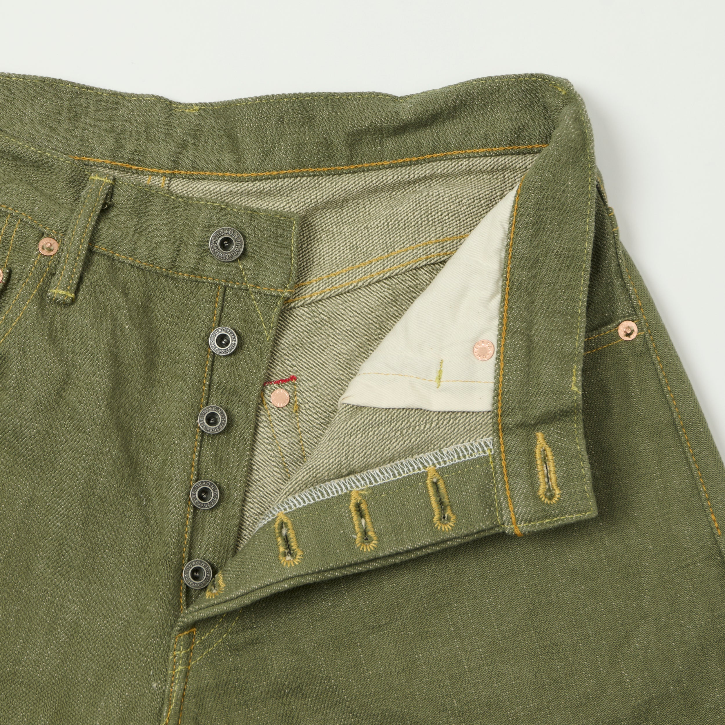 ONI Denim 822-OLD18 18oz Extra Wide Tapered Jean - Olive – SON OF