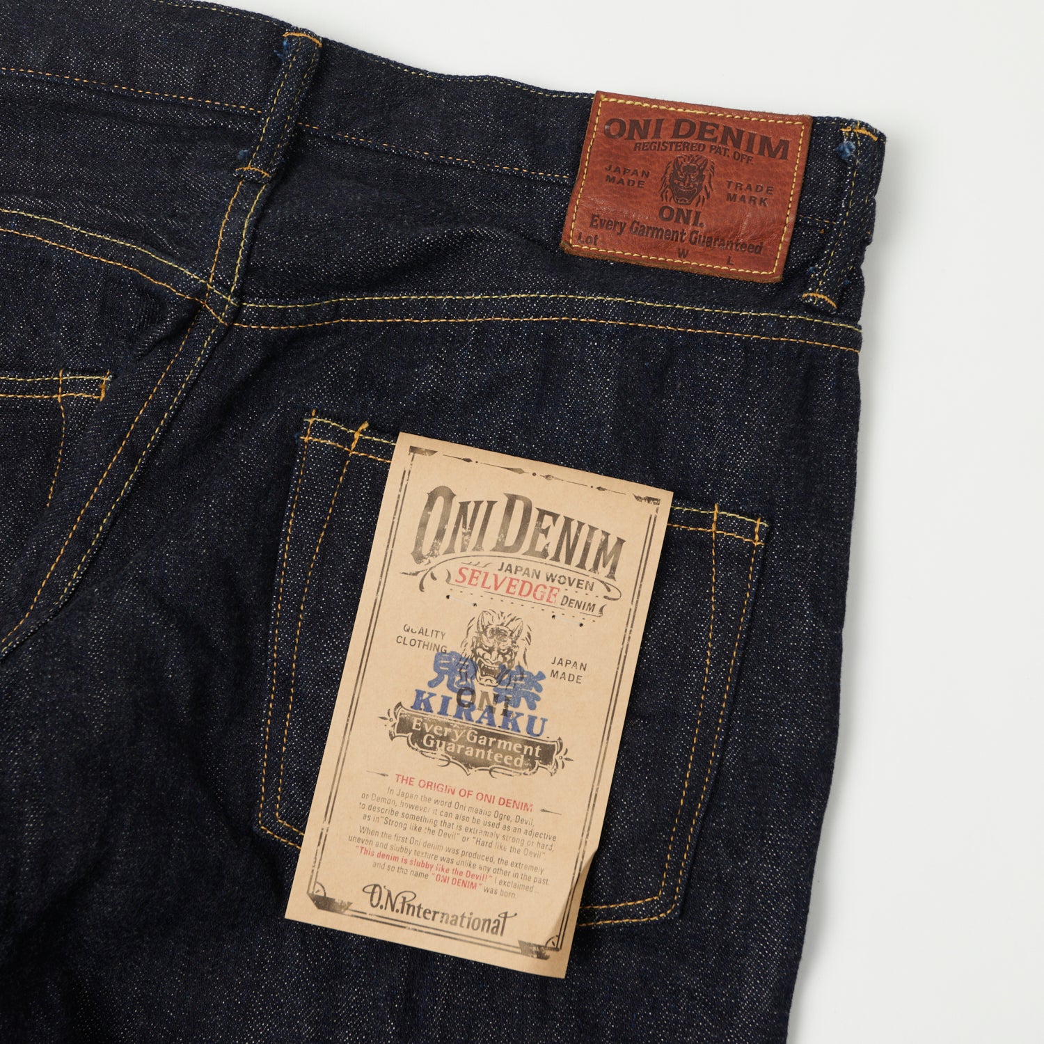 ONI Denim 860-KI KIRAKU 'Natural Indigo' 12oz Wide Taper Jean