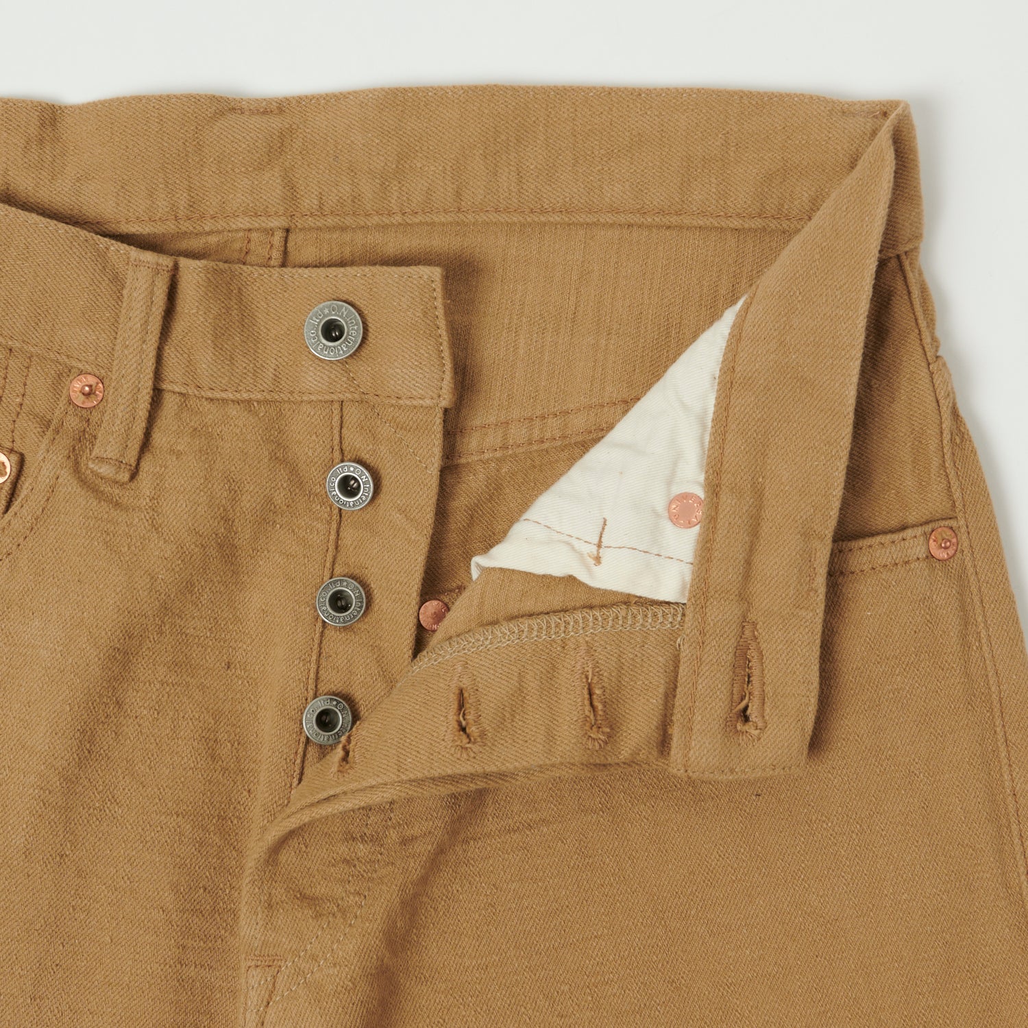 ONI Denim 882LW-BE 12oz Super Slab Messenger Regular Tapered Jean - Beige One Wash