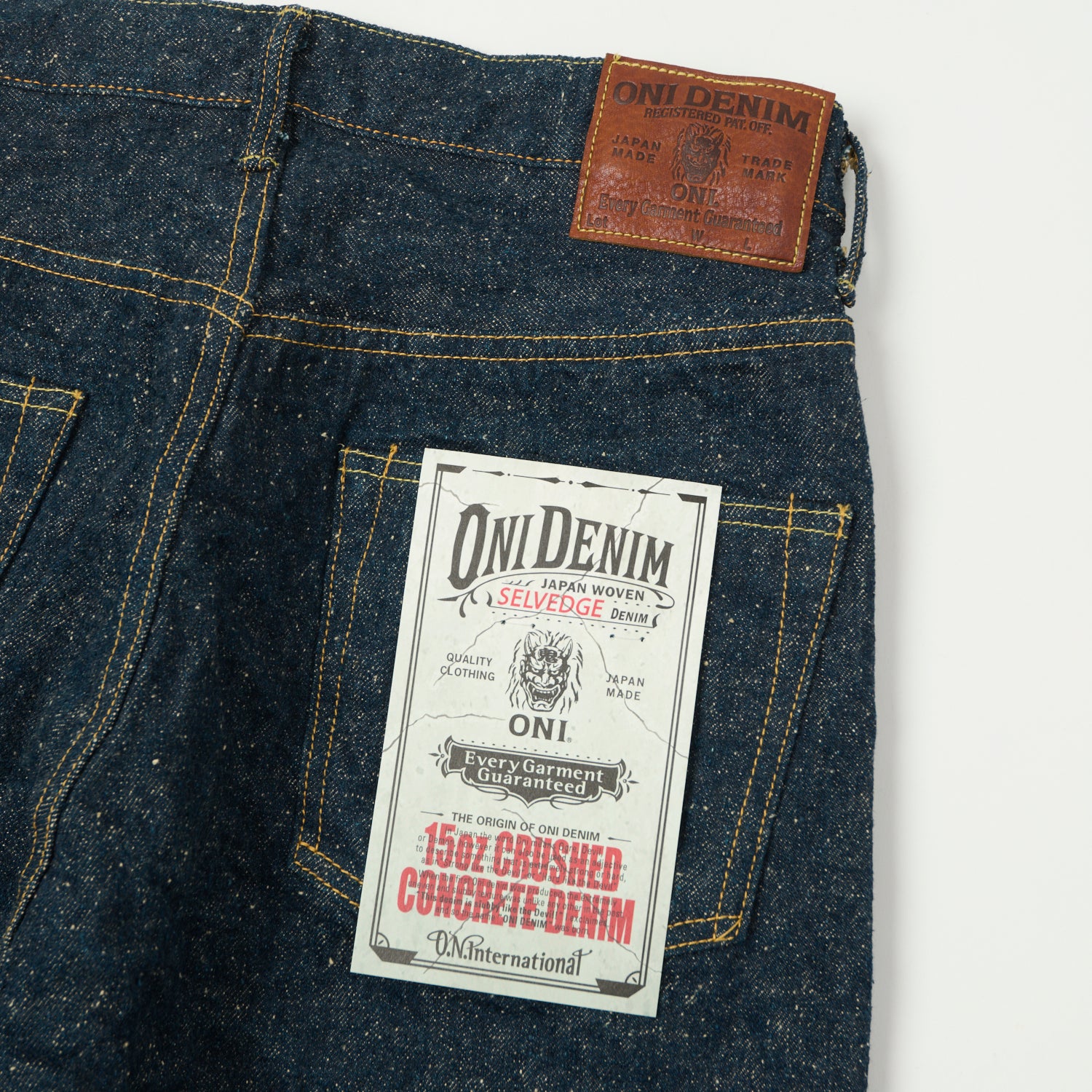 ONI Denim 902-CCD Kabuki 'Crushed Concrete Denim' 15oz Regular Tapered Jean - One Wash
