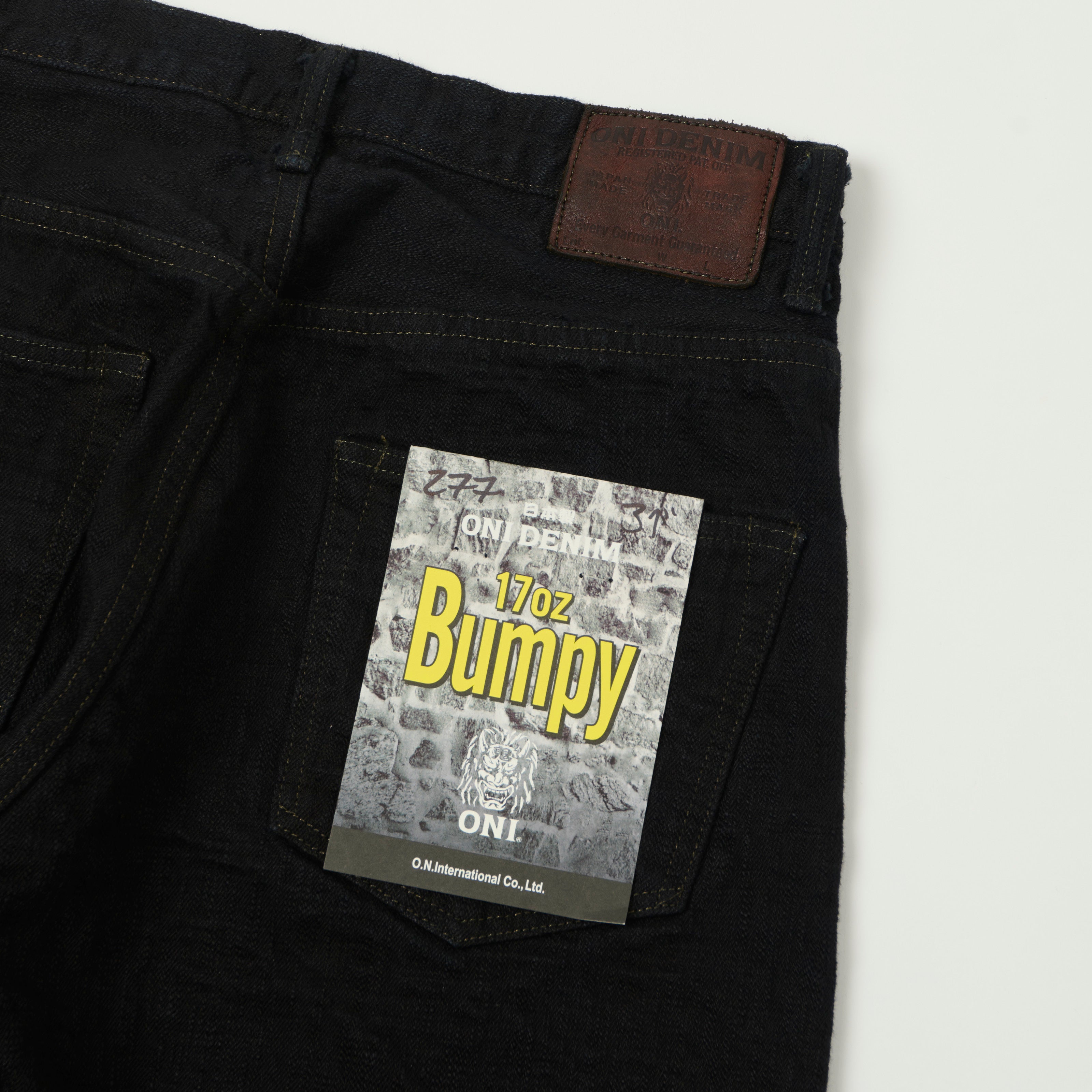ONI Denim 277 'Bumpy' 17oz Regular Straight Jean - Black One Wash