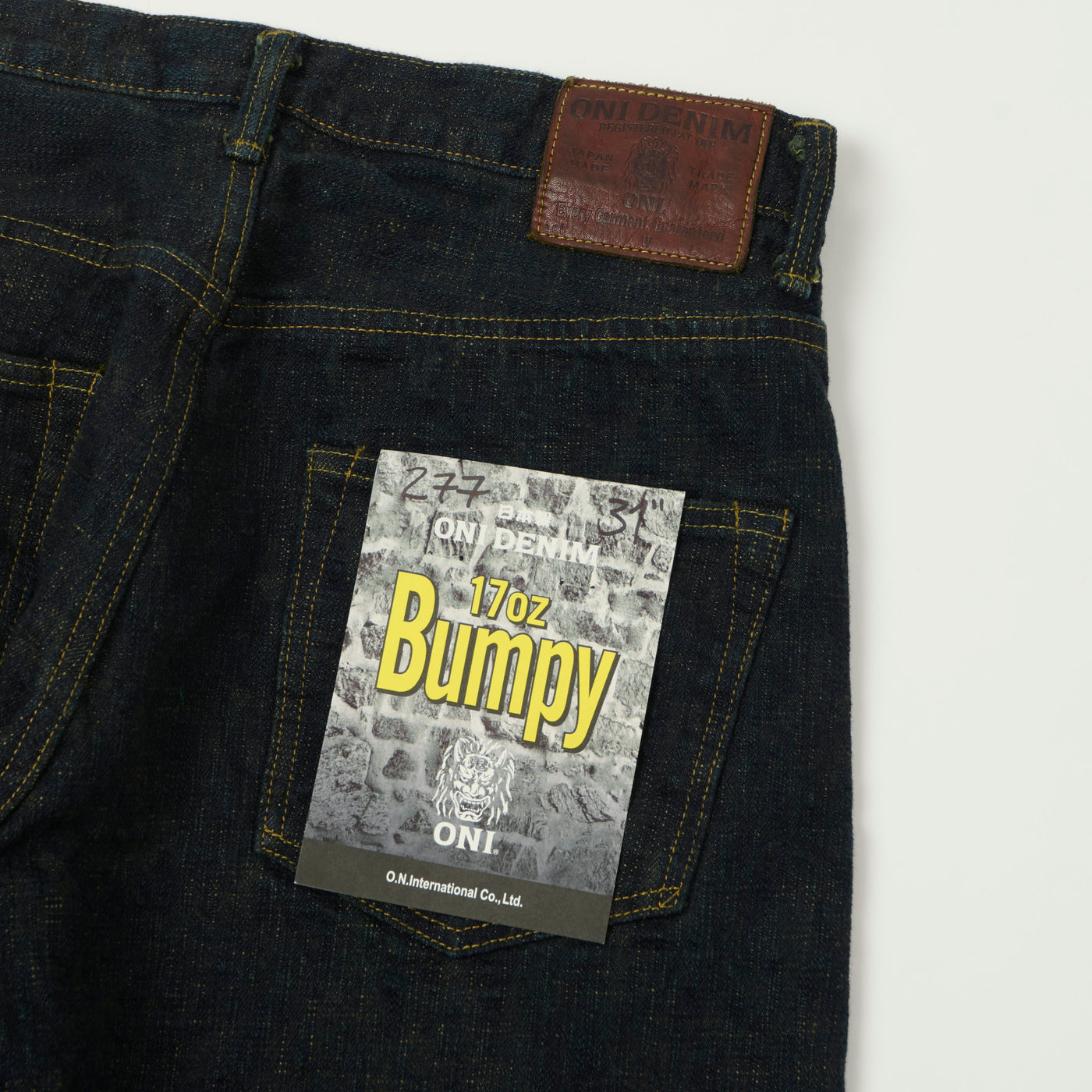ONI Denim 277 'Bumpy' 17oz Regular Straight Jean - Yellow One Wash