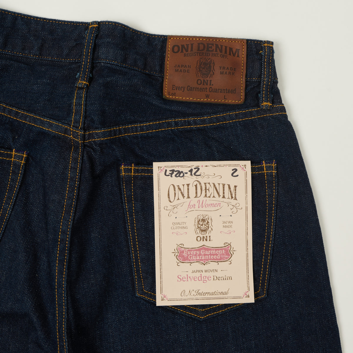 ONI Denim L720-12 Ladies 12oz Wide Straight jean - One Wash