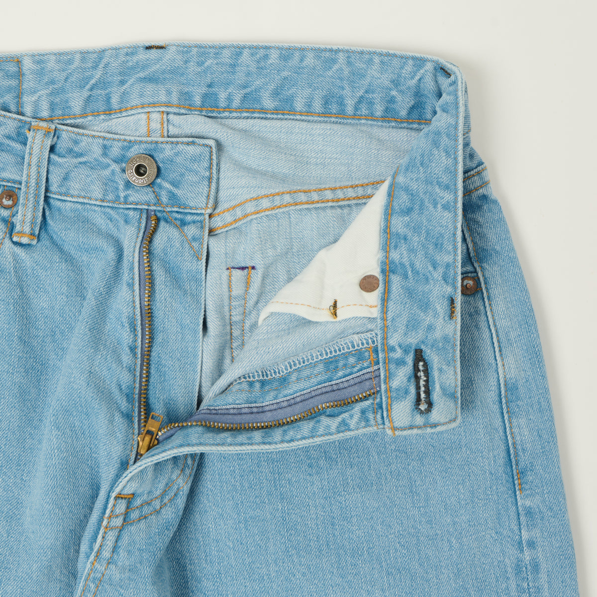 ONI Denim L722-12 Ladies 12oz Extra Wide Straight jean - Bleach Wash