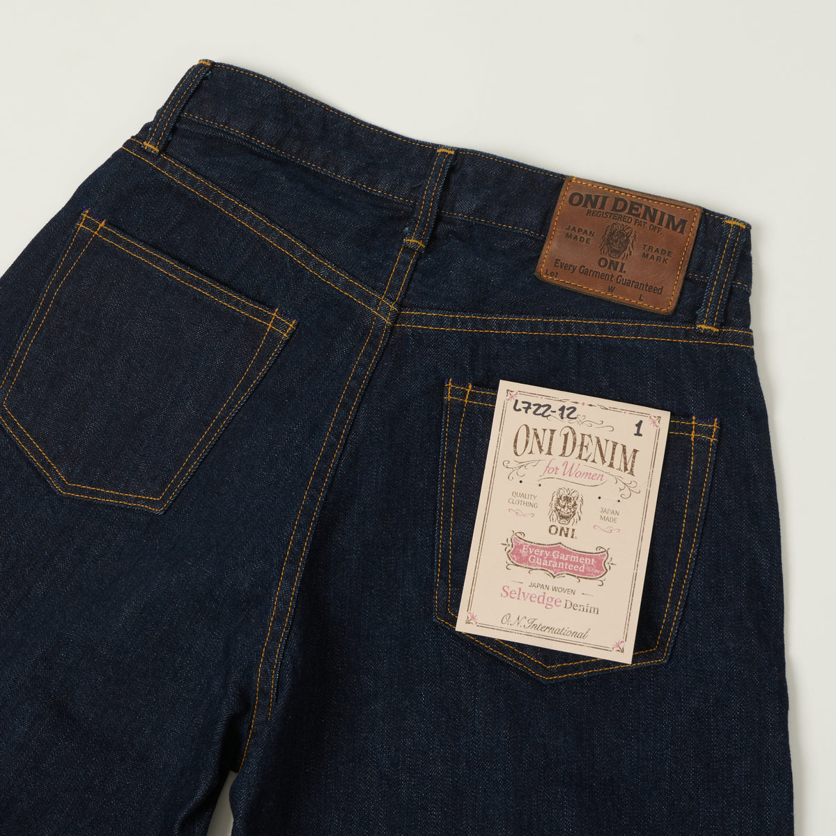 ONI Denim L722-12 Ladies 12oz Extra Wide Straight jean - One Wash
