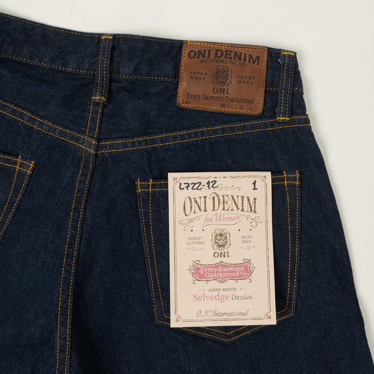 ONI Denim L722-12 Ladies 12oz Extra Wide Straight jean - One Wash