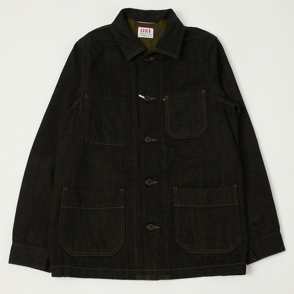 ONI 03100-BKOL 12.5oz Black x Olive Work Jacket - One Wash