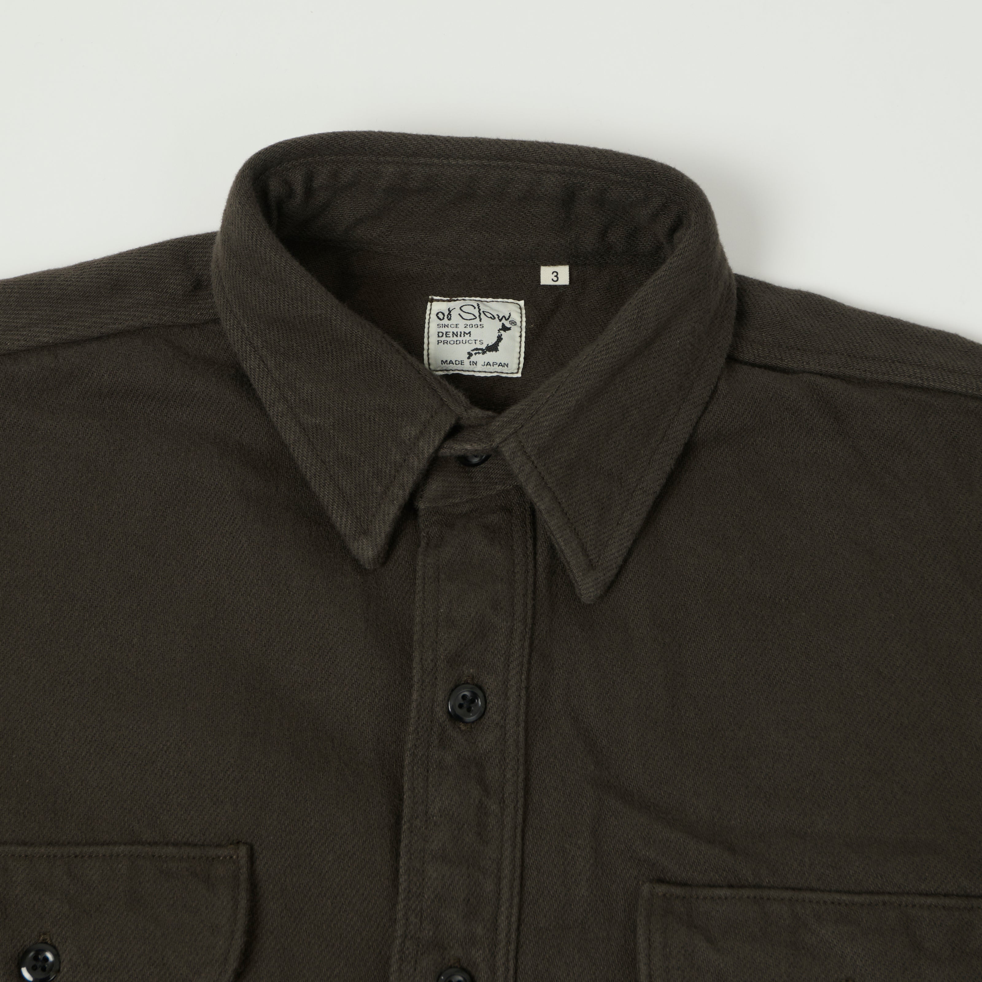 orSlow Flannel Work Shirt - Coffee Brown