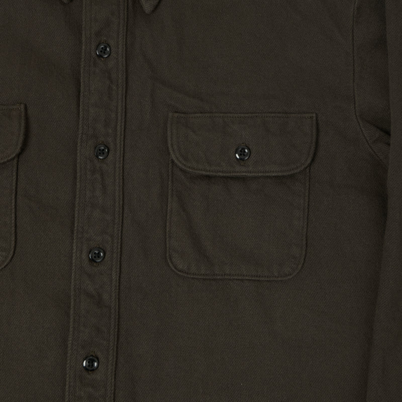 orSlow Flannel Work Shirt - Coffee Brown