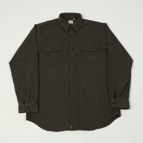 orSlow Flannel Work Shirt - Coffee Brown