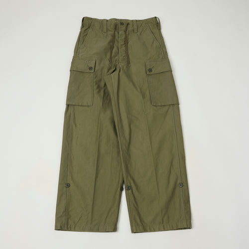 orSlow Sateen Cargo Pants - Army Green