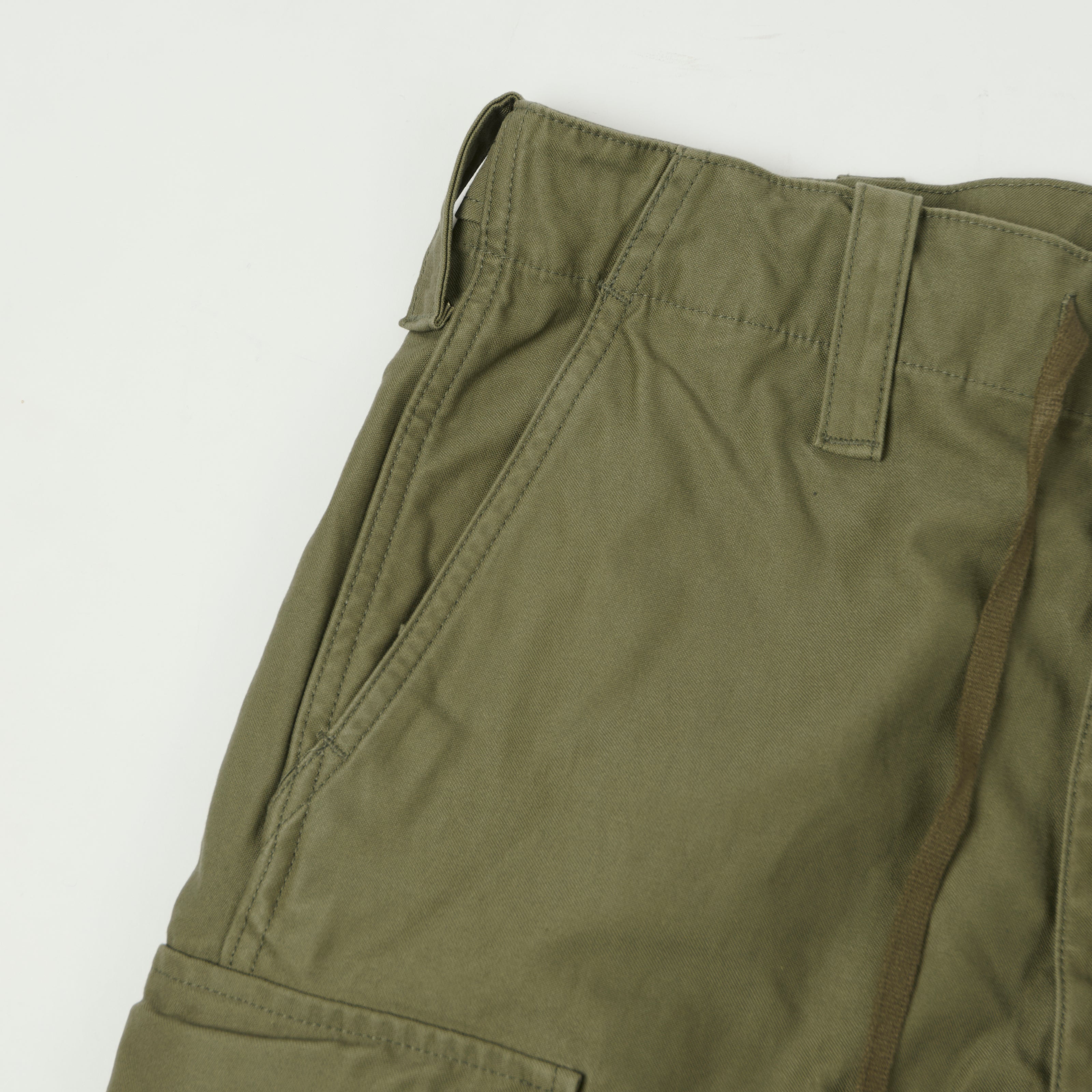 orSlow Sateen Cargo Pants - Army Green