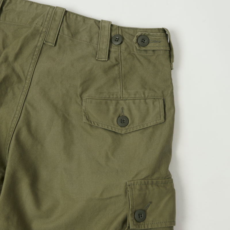 orSlow Sateen Cargo Pants - Army Green