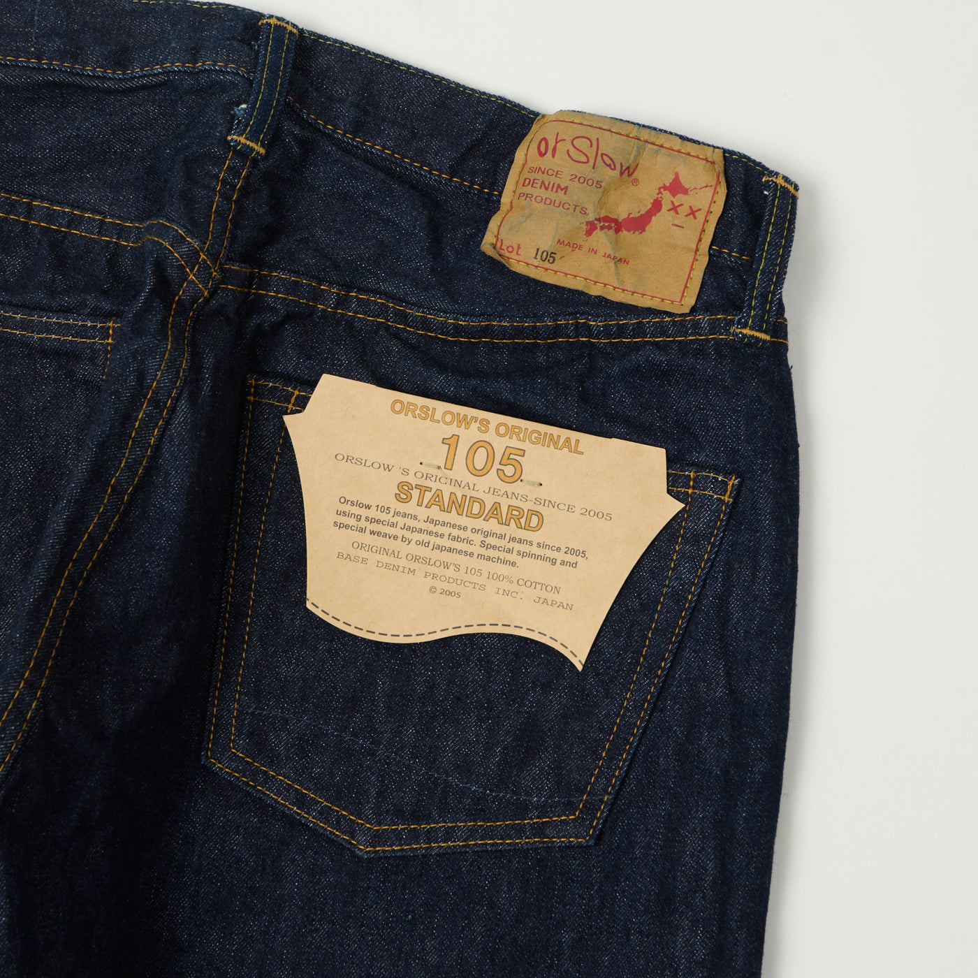 orSlow 105 13.5oz Regular Straight Jean - One Wash