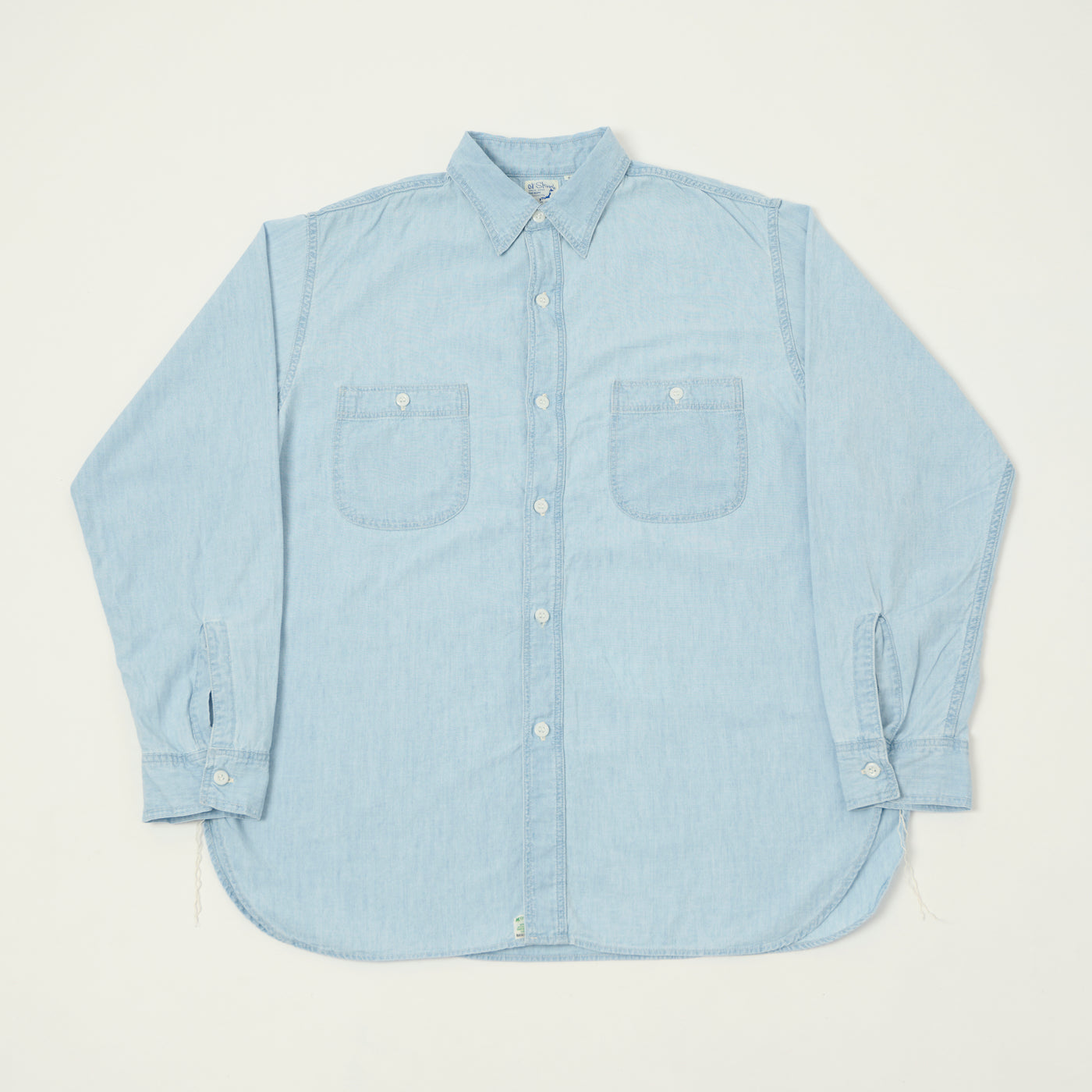 orSlow Vintage Chambray Work Shirt - Bleach Wash