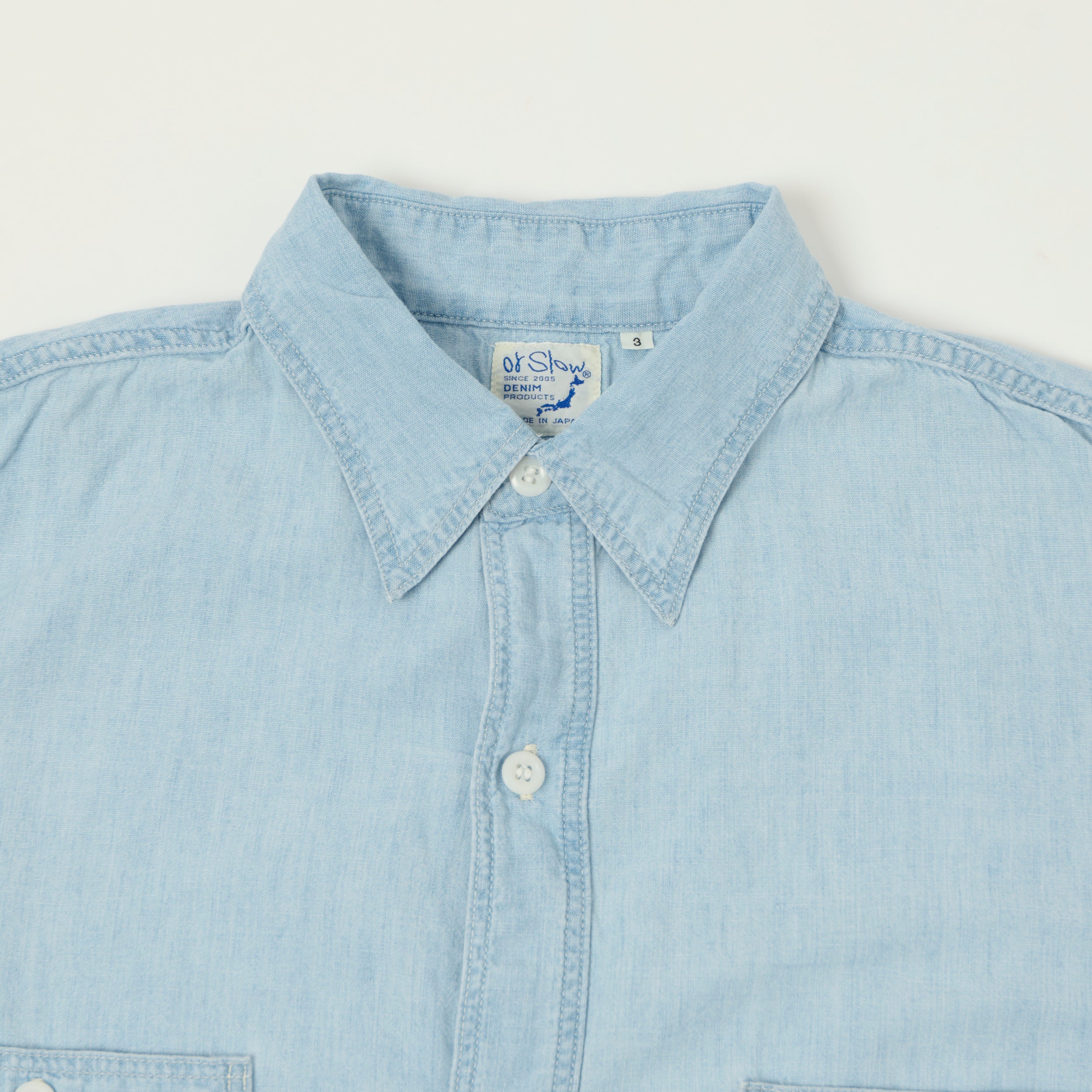 Freewheelers & Co Great Lakes 'Skid Row' Chambray Shirt - Indigo