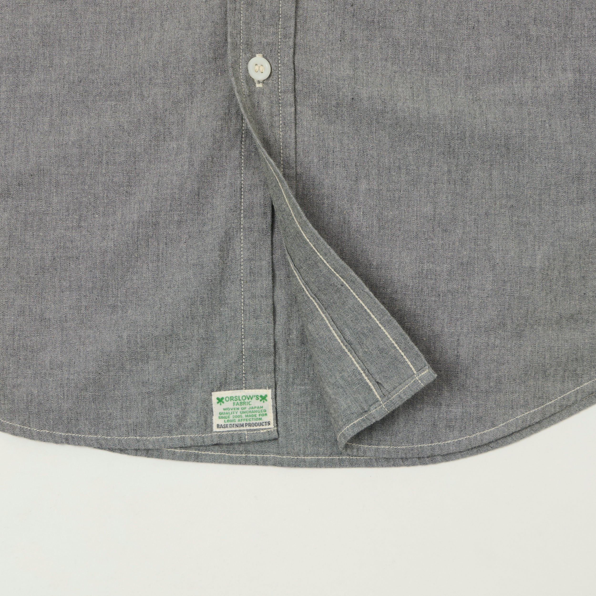 orSlow Short Sleeve Chambray Work Shirt - Grey