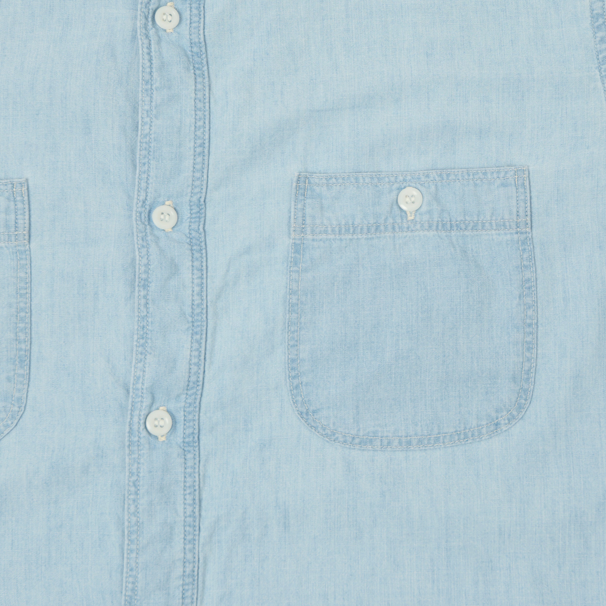 orSlow Vintage Chambray Work Shirt - Sky Blue