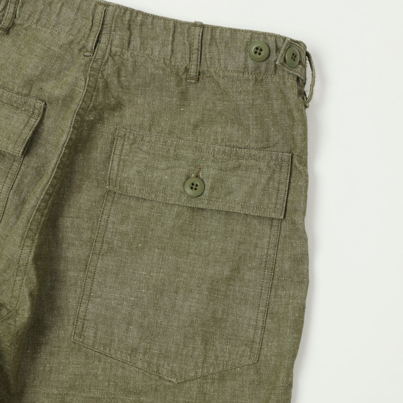 orSlow Chambray US Army Fatigue Pants - Dusty Olive
