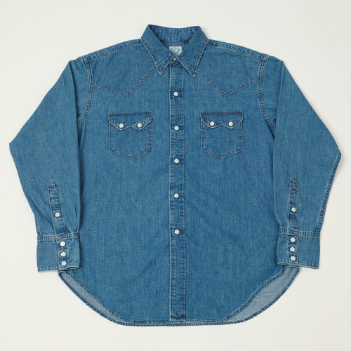 orSlow Denim Western Shirt - Used Wash
