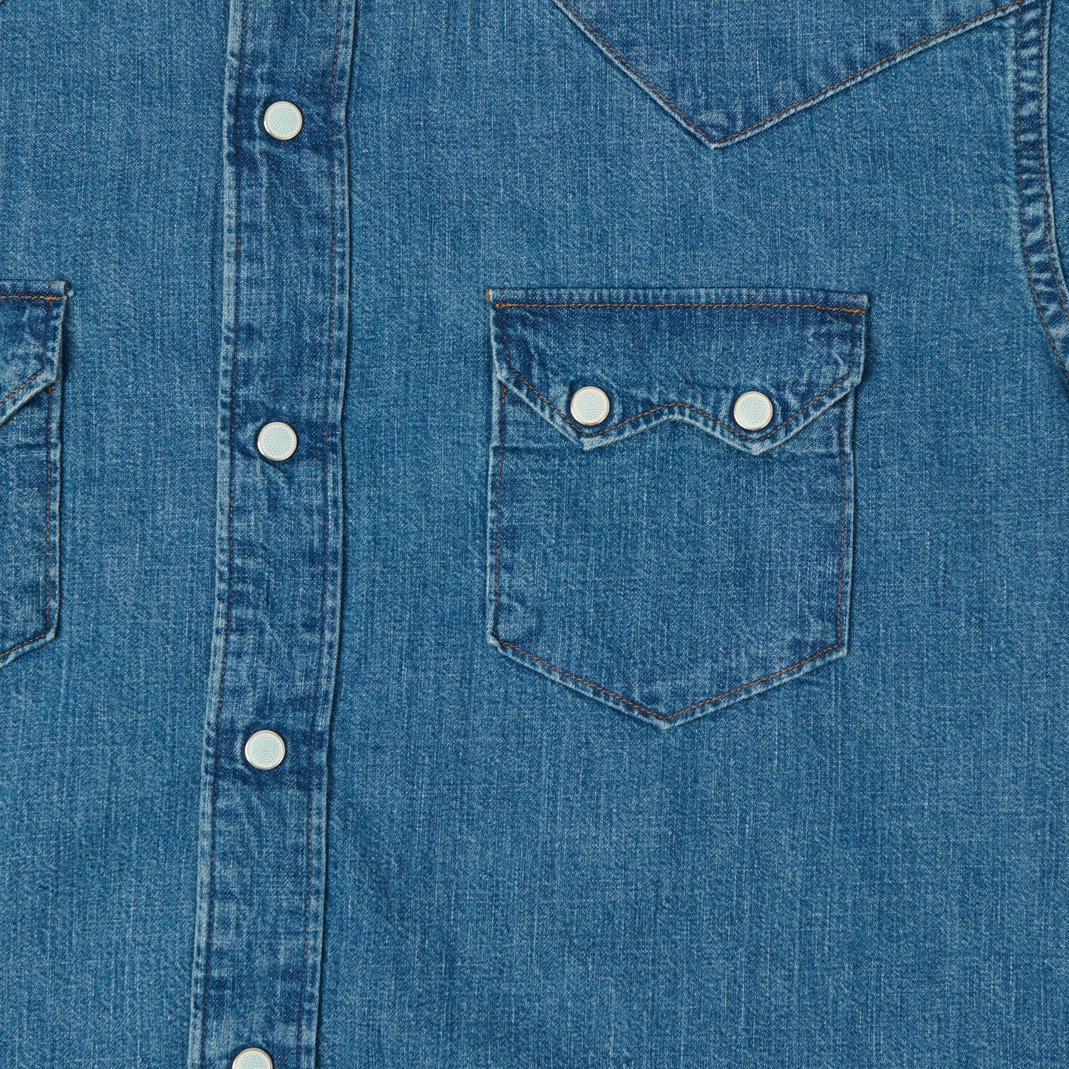 orSlow Denim Western Shirt - Used Wash